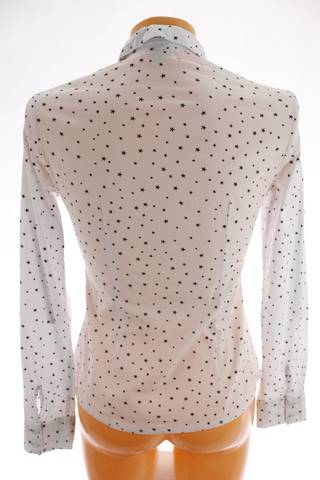 Dámská bílá elastická košilová halenka Forget Me Not | velikost 38 | secondhand