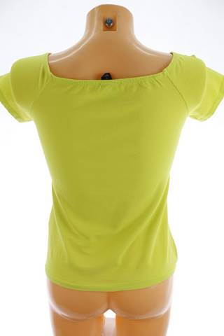 Amisu dámský top 40 – žlutý, elastický, krátký ruk