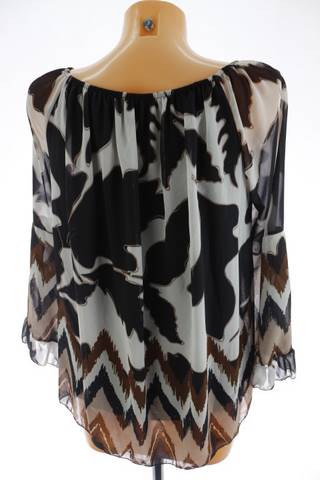 Italian Style dámská halenka 42 – vzorovaná, lehká, 3/4 rukáv