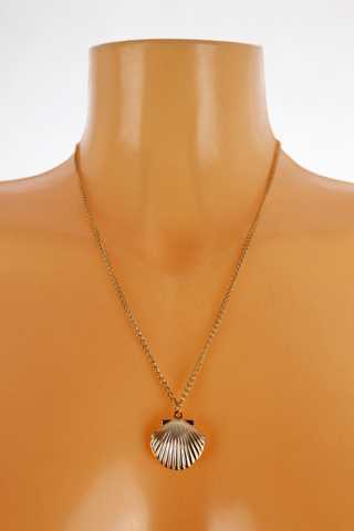 Dámský náhrdelník - řetízek s přívěškem mušle - Fashion Jewelry