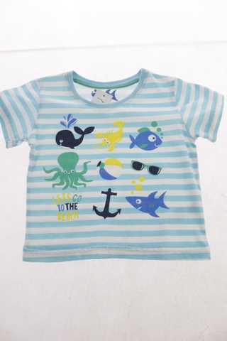 Dětské tričko s rybičkami - Little Rebel - 92 / 18-24 měsíců