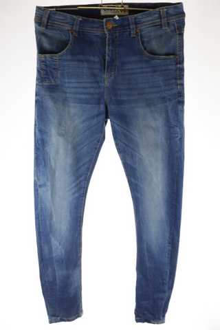 Pánské rifle, mačkaný efekt - Skinny fit - W:34, L:34 - M