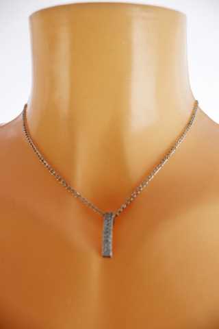 Dámský náhrdelník - řetízek s přívěškem se štrasovými kamínky