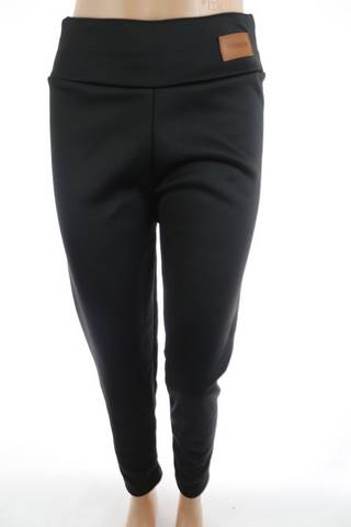 Dámské černé elastické tepláky s teplou fleece vložkou | velikost 38