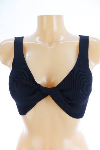 Nový černý crop top White Fox | velikost 38