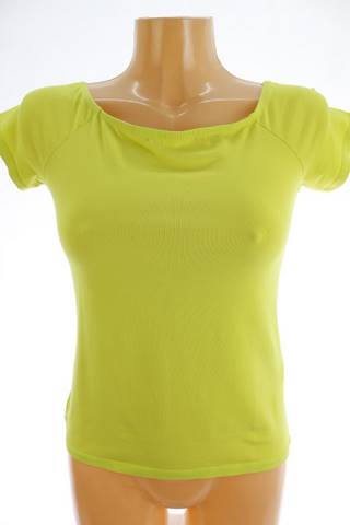 Amisu dámský top 40 – žlutý, elastický, krátký ruk