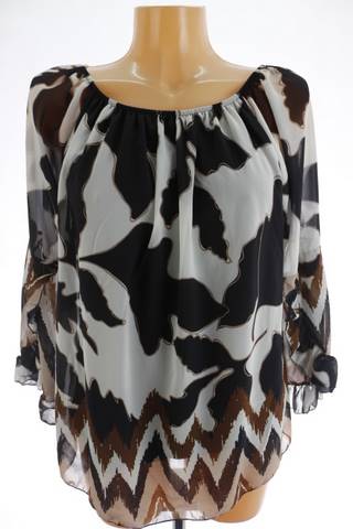 Italian Style dámská halenka 42 – vzorovaná, lehká, 3/4 rukáv