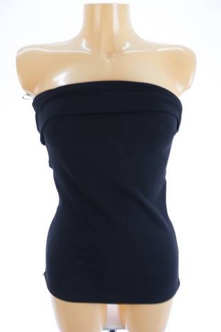 Zara dámský top 38 – černý, bez ramínek, elastický