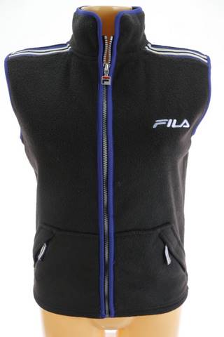 Fila sportovní vesta 40 – černá, fleece, na zip